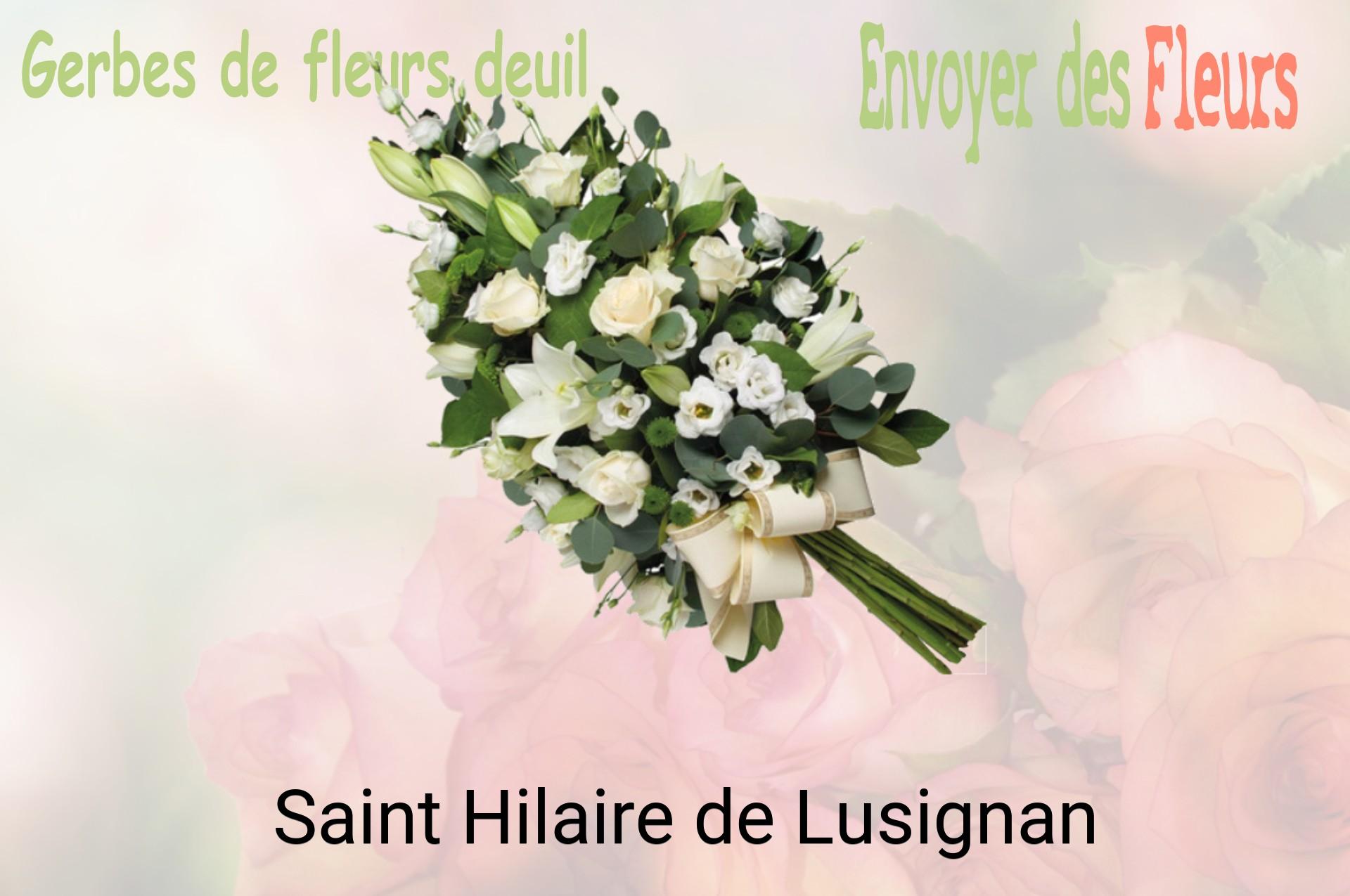 Gerbe de fleurs de deuil livrée à Saint-Hilaire-de-Lusignan